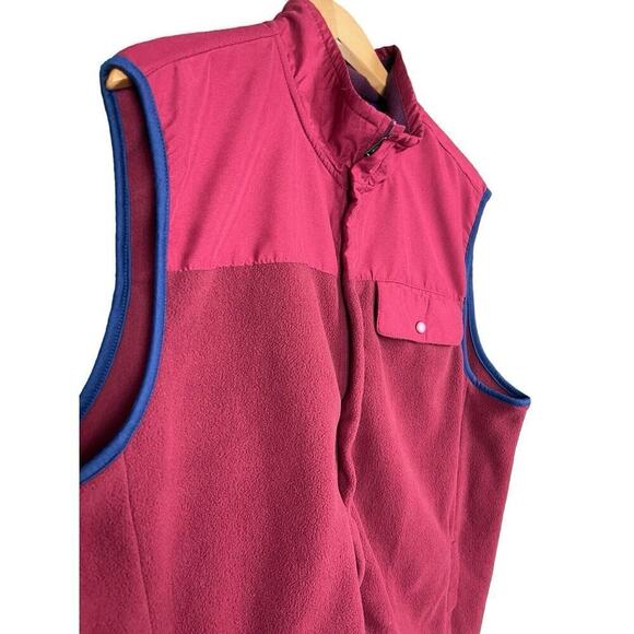 Chaps Ralph Lauren Fleece Vest Mens Size XXL Red Zip Up with Pockets - Picture 3 of 8